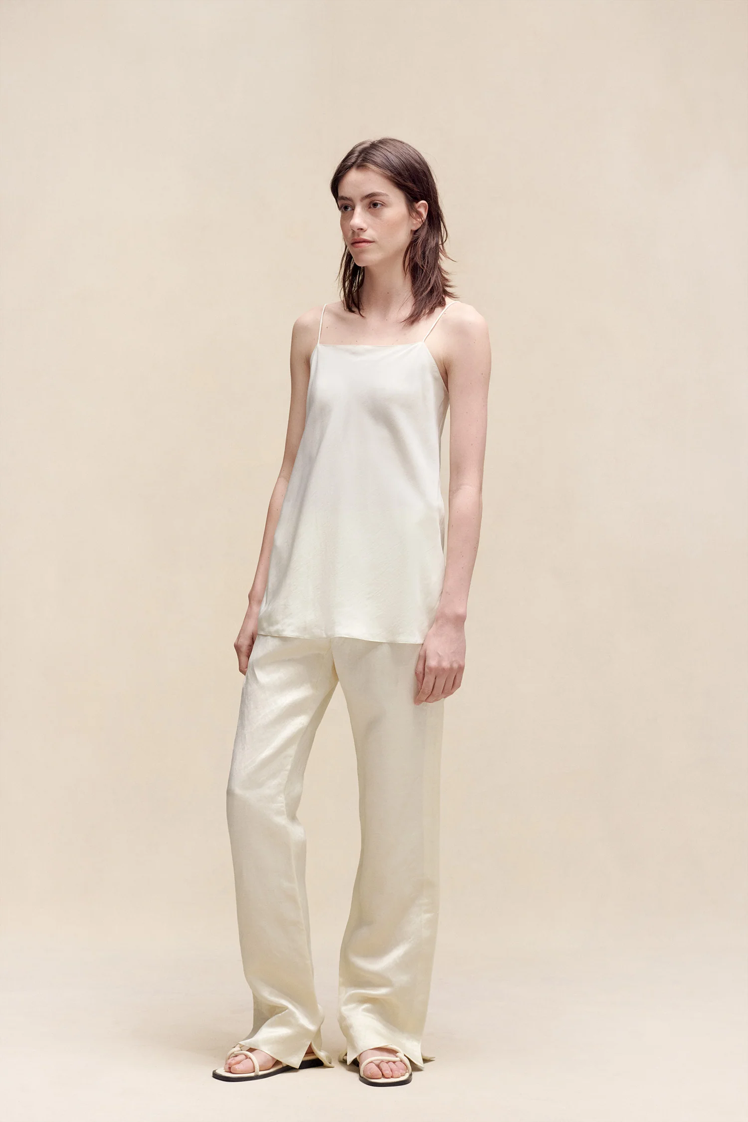 Luna Camisole Top Ivory - Image 3