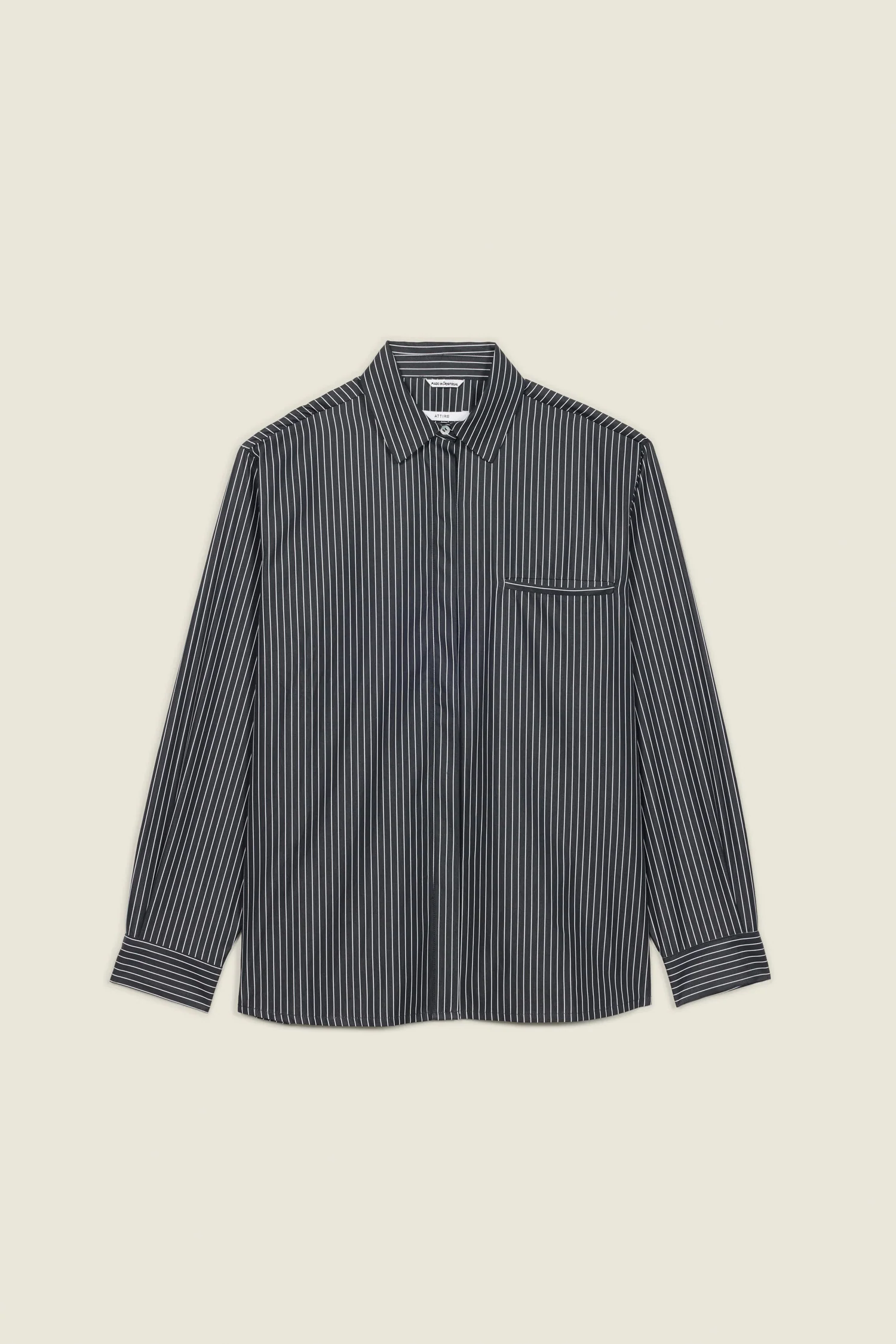 Gia Shirt Black & White Stripes - Image 3