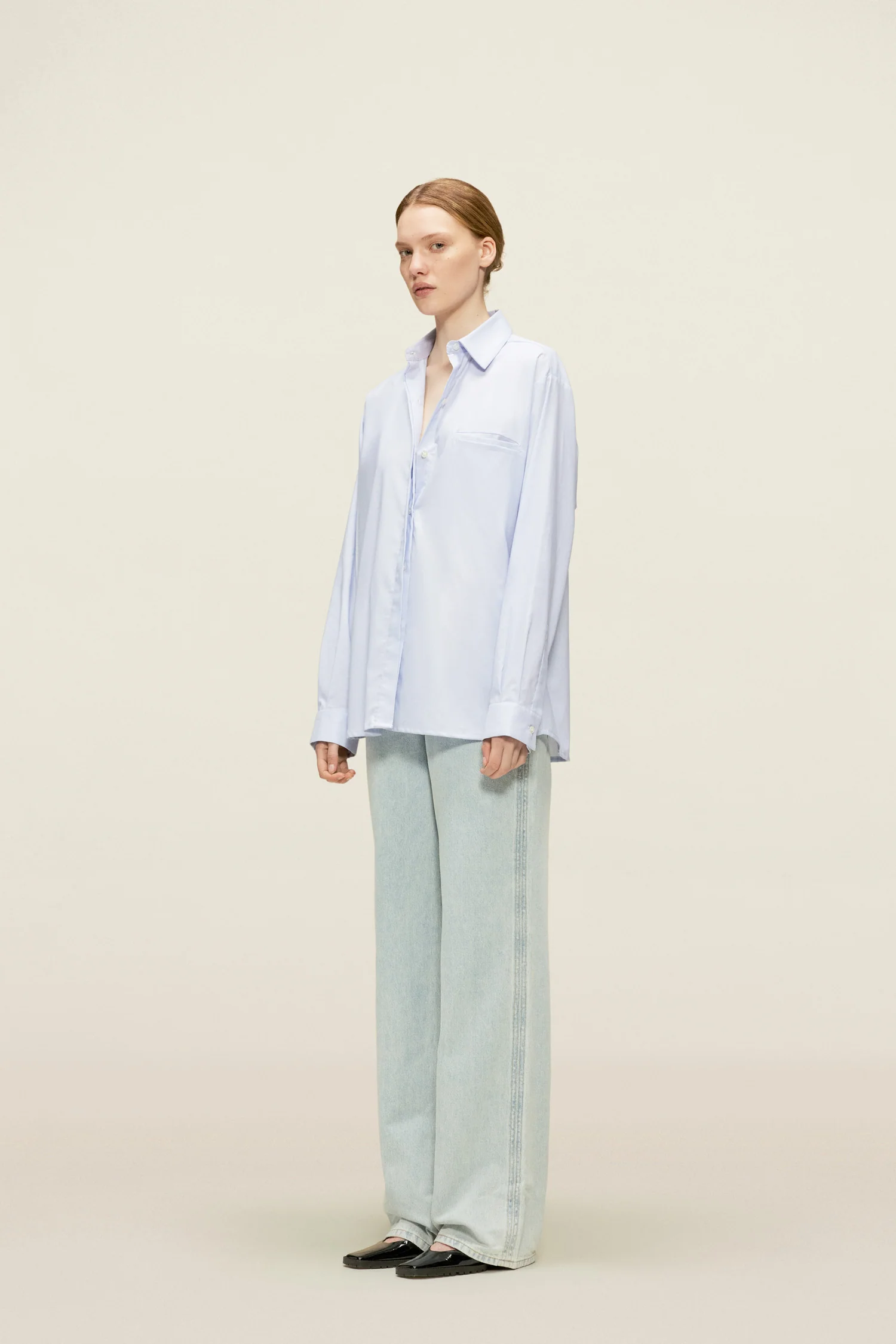 Gia Shirt Blue Mini Stripes - Image 4