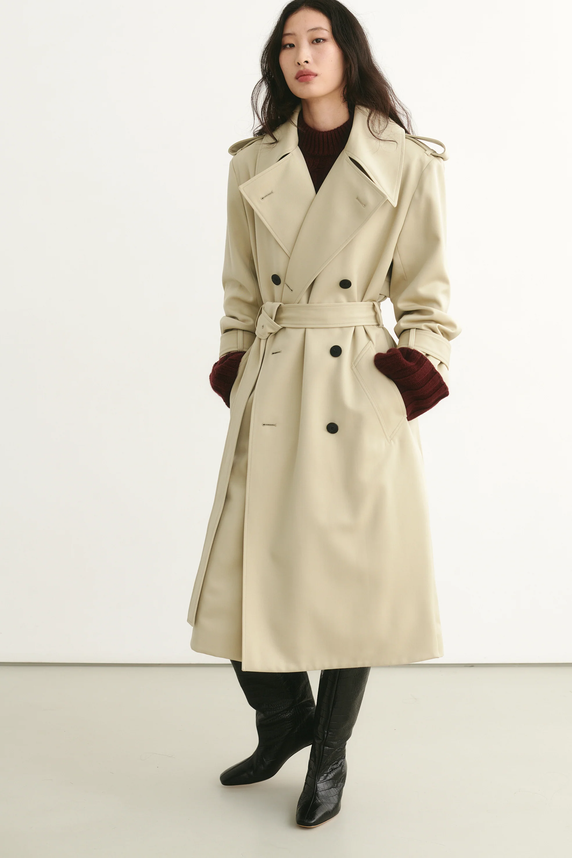 Isaac Trench Coat Sand - Image 3