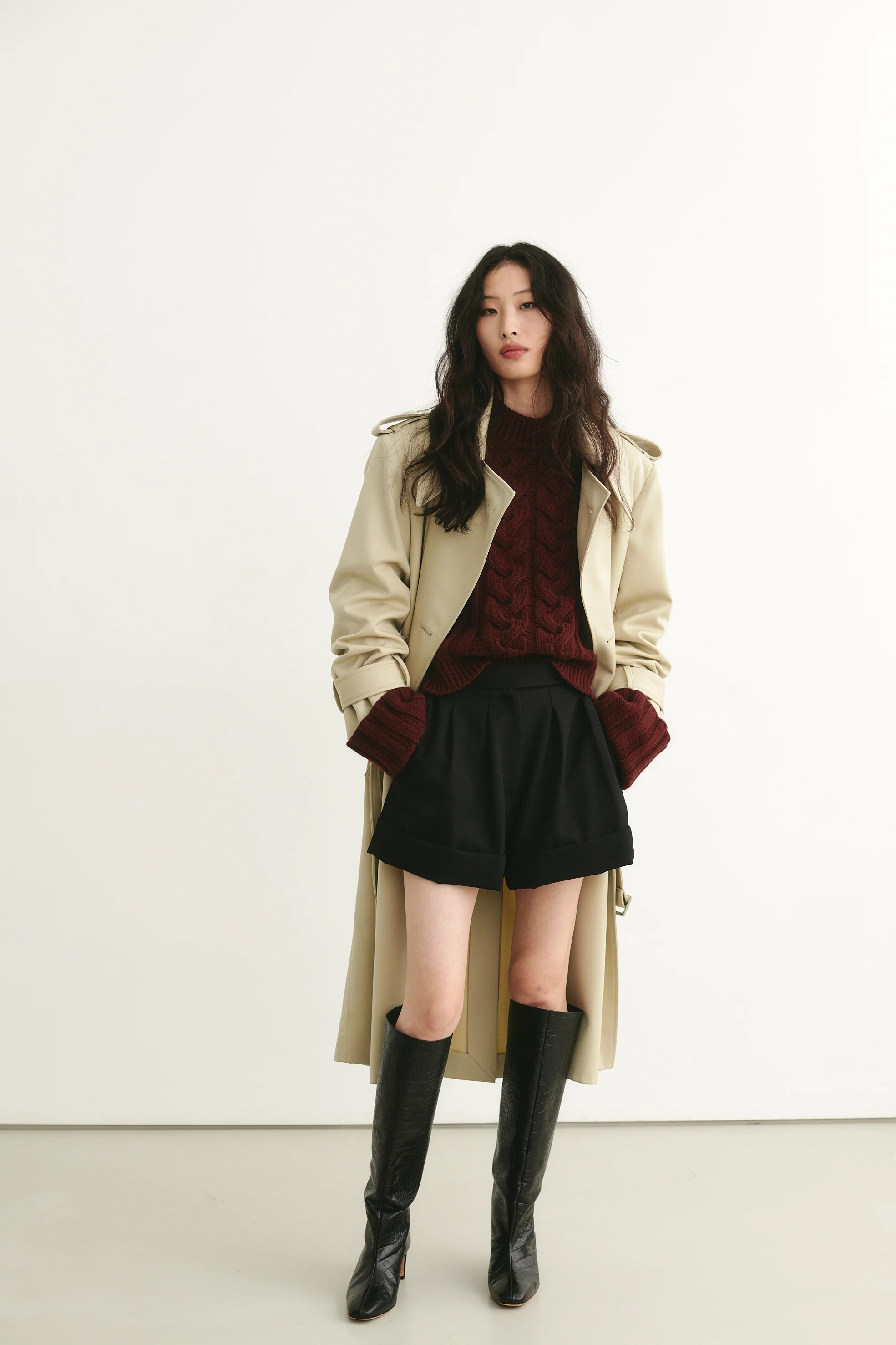 Isaac Trench Coat Sand - Image 4