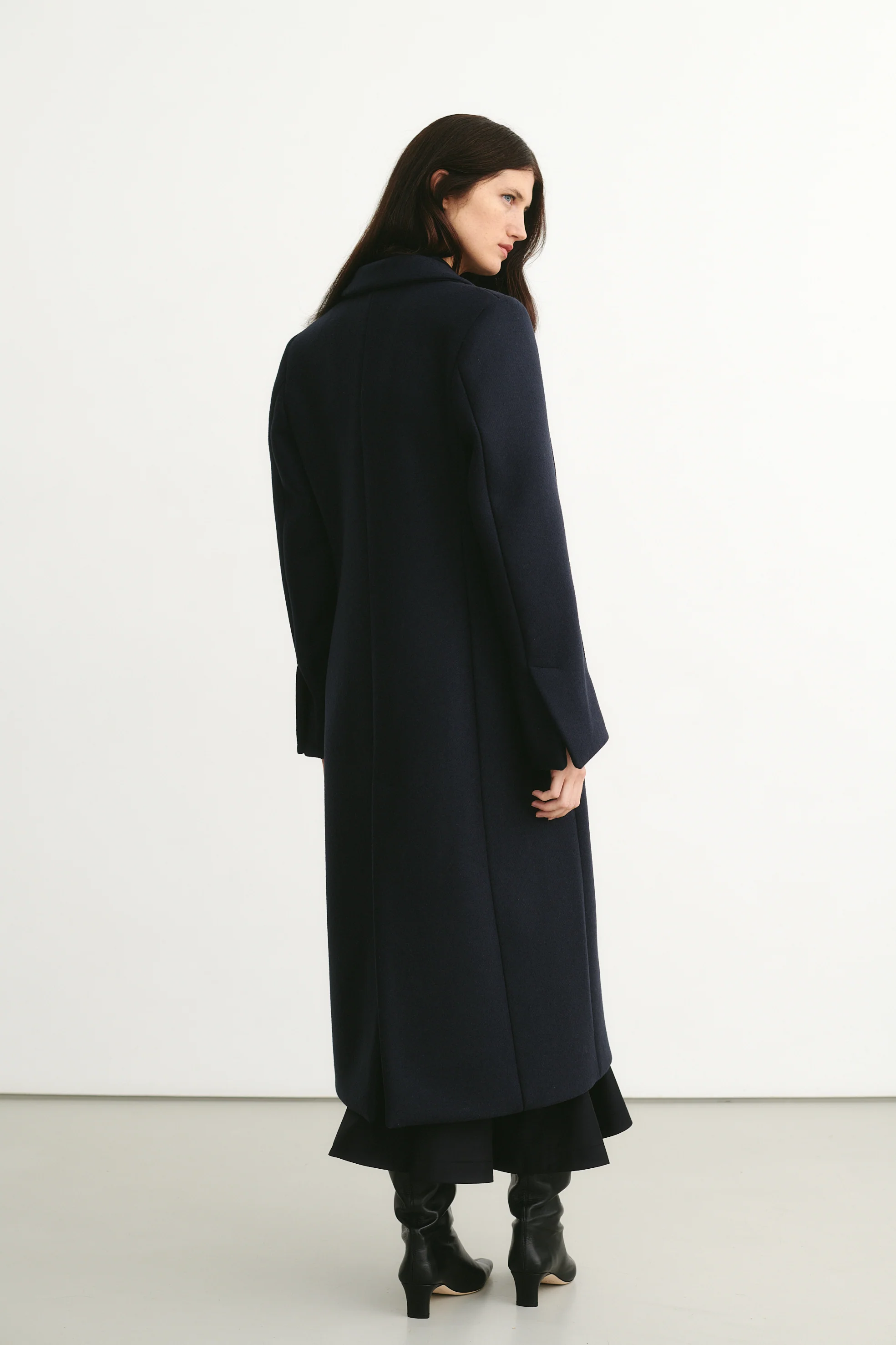 Izmir Long Coat Dark Blue - Image 3