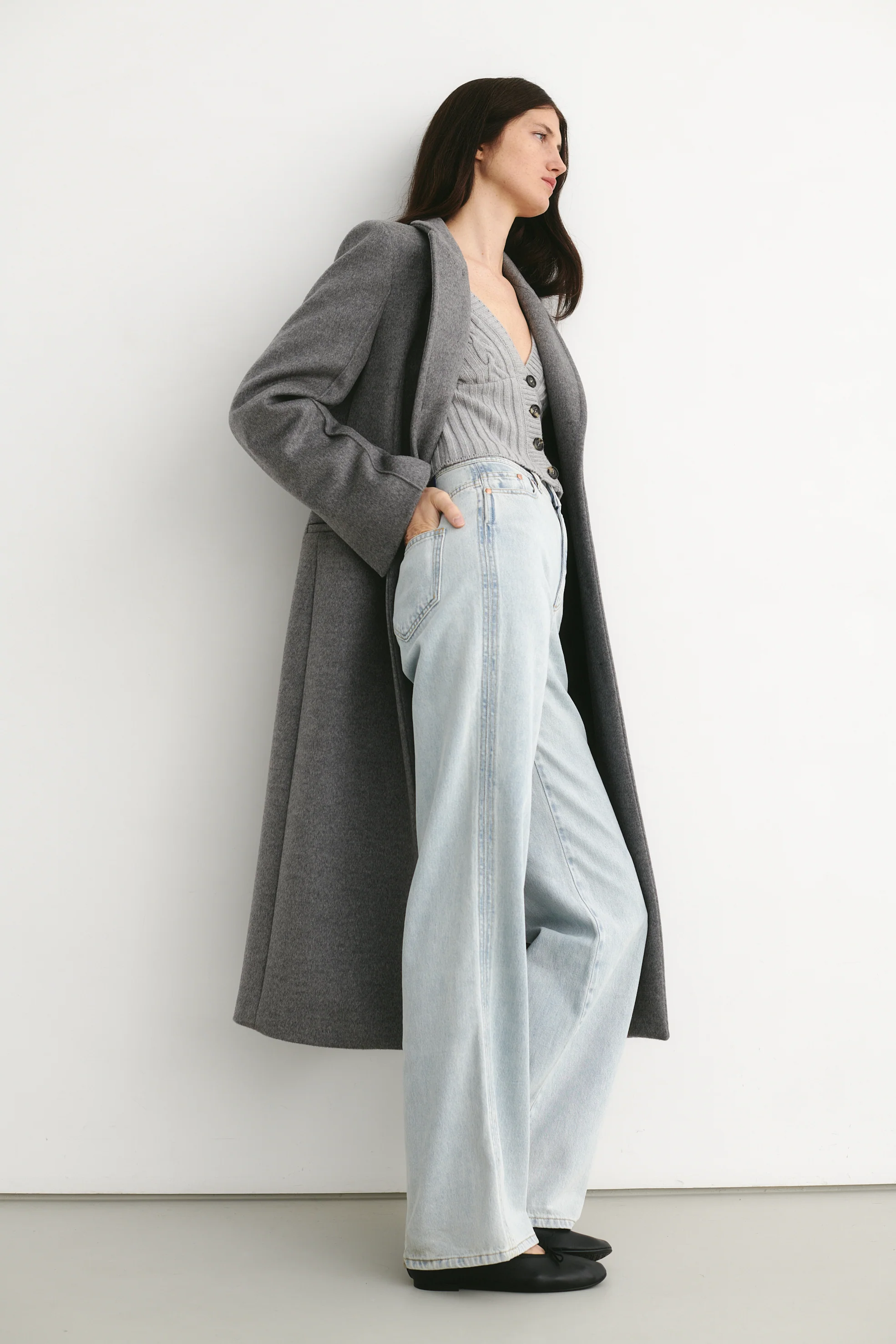Izmir Long Coat Grey - Image 4