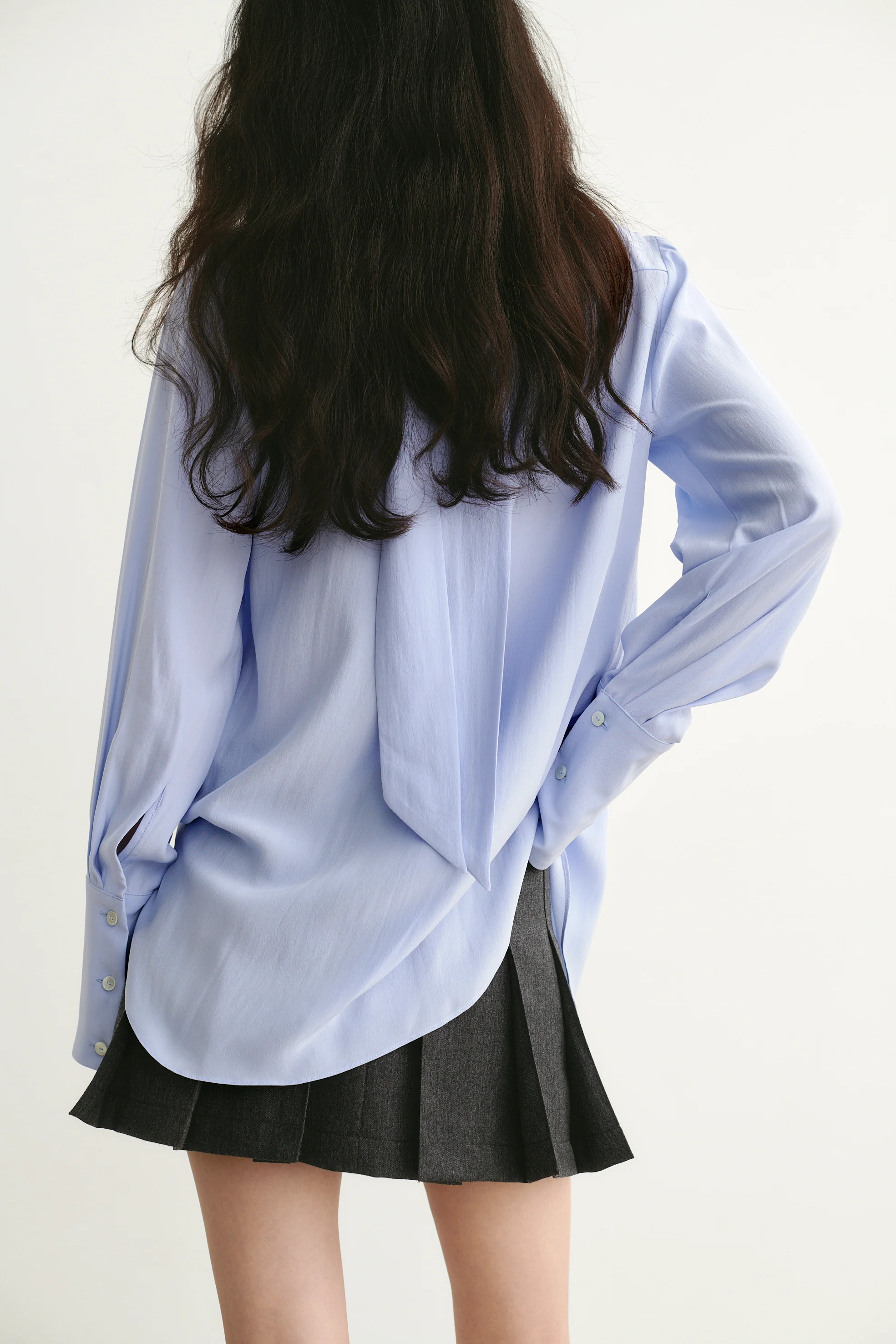 Marea Silk Top Blue Lavender - Image 3