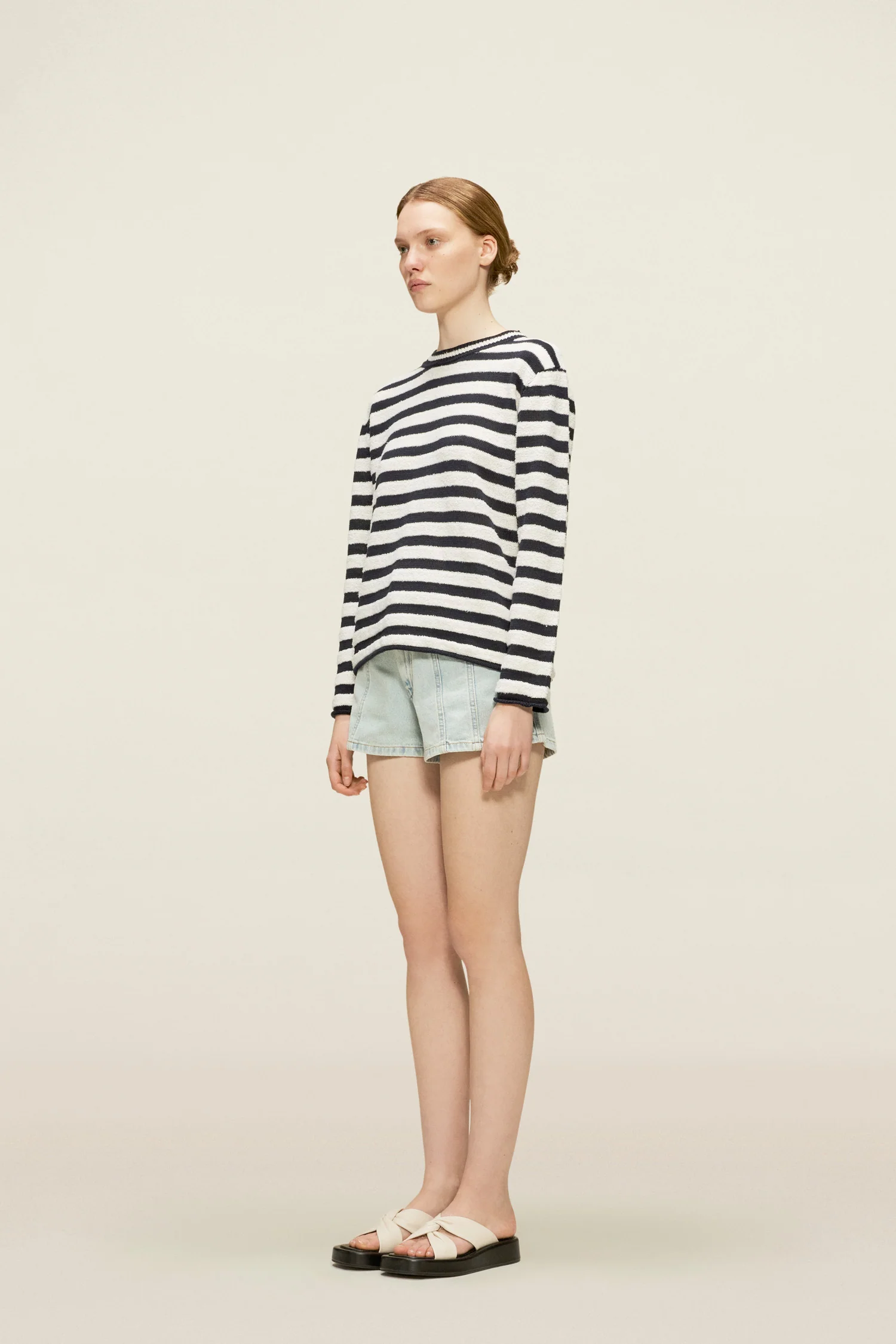 Tatiana Knit Sweater Navy White - Image 3