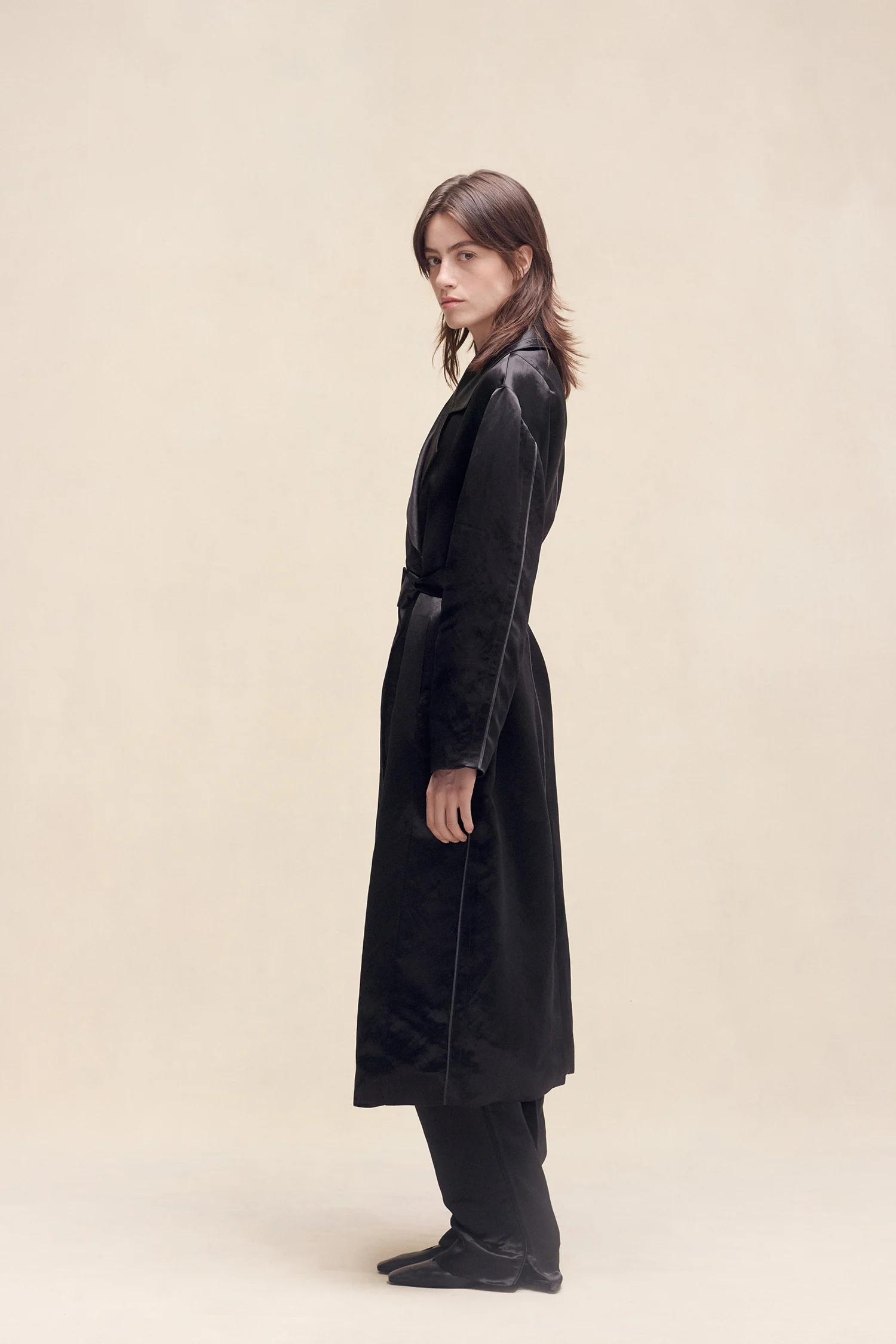 Thelma Shiny Trench Black - Image 3